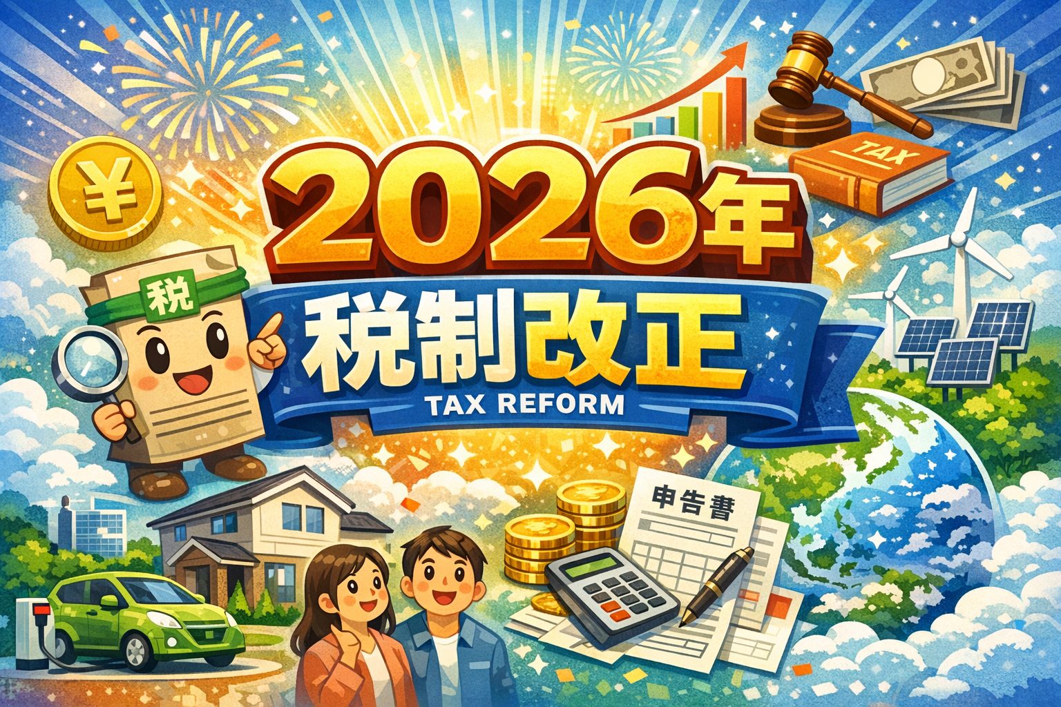 2026年度(令和8年度)の税制改正大綱が決定し、個人事業主の確定申告を取り巻く環境は大きく変わります!